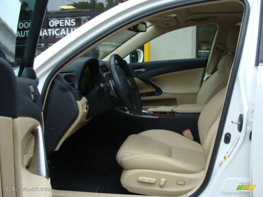 2008 IS 250 AWD - Starfire White Pearl / Cashmere Beige photo #7