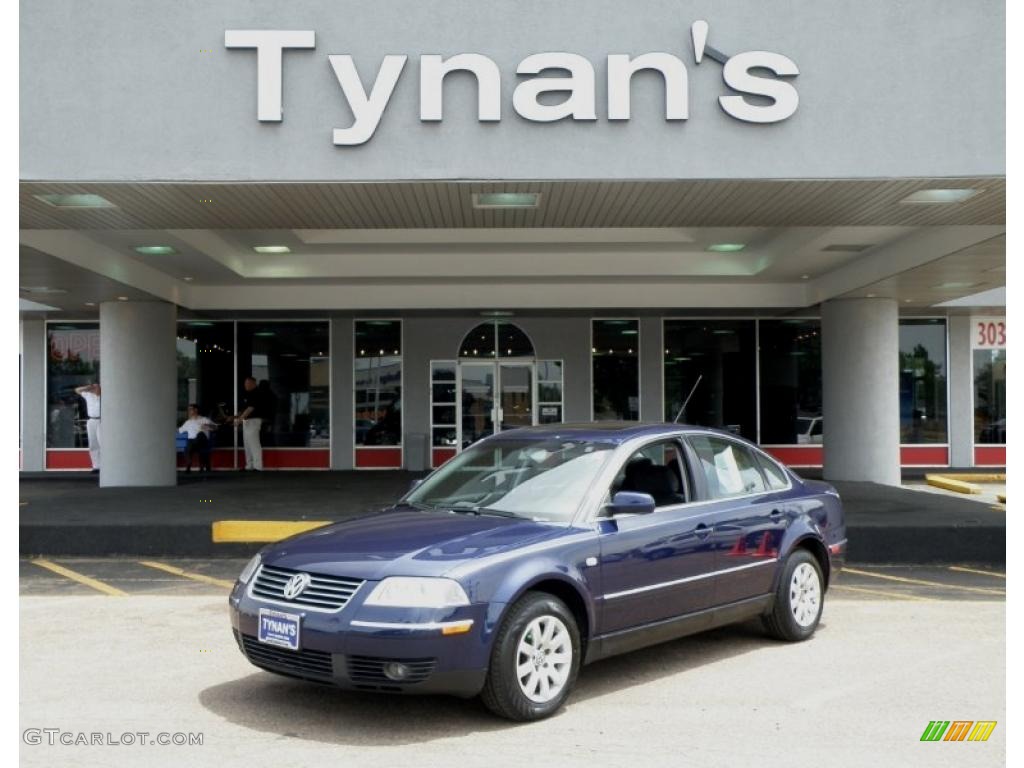 2002 Passat GLS Sedan - Blue Anthracite Pearl / Black photo #1