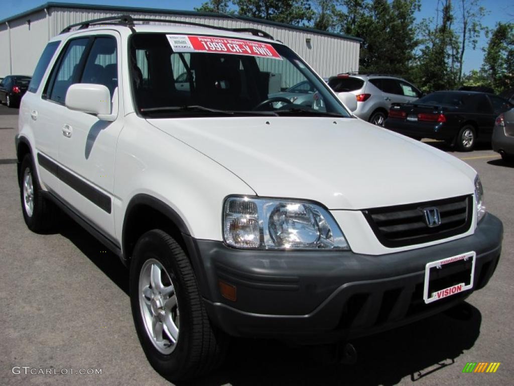 1999 CR-V EX 4WD - Taffeta White / Charcoal photo #13