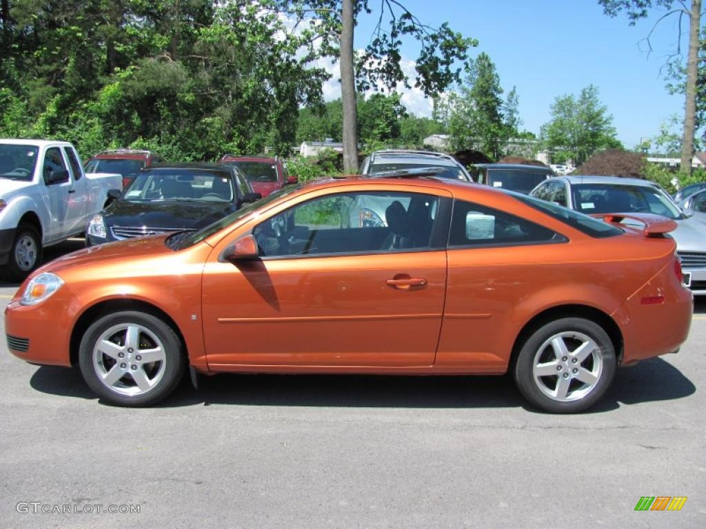 2007 Cobalt LT Coupe - Sunburst Orange Metallic / Gray photo #11