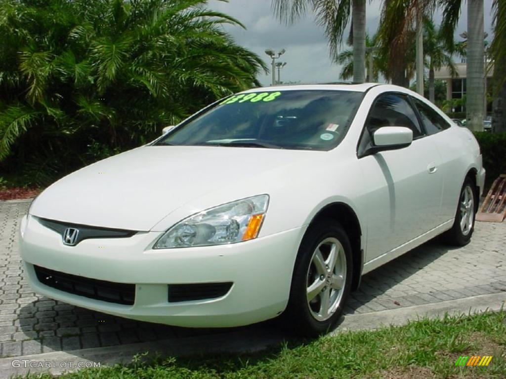 2003 Accord EX-L Coupe - Taffeta White / Ivory photo #3