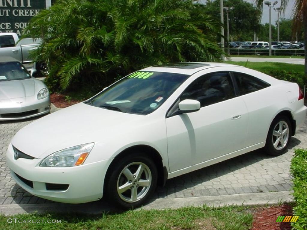 2003 Accord EX-L Coupe - Taffeta White / Ivory photo #4