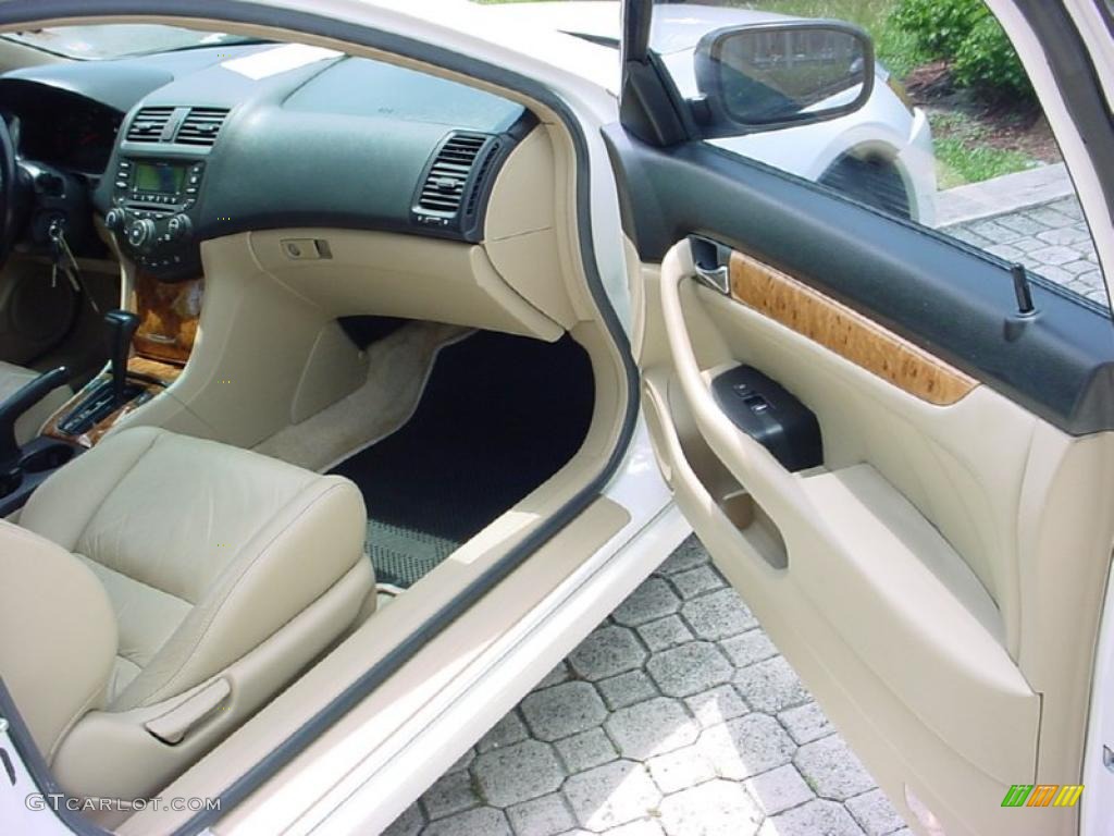 2003 Accord EX-L Coupe - Taffeta White / Ivory photo #16