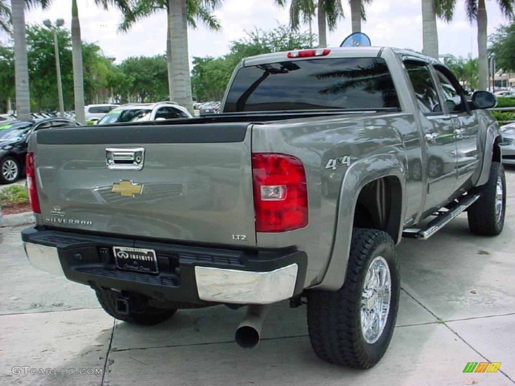 2008 Silverado 2500HD LTZ Crew Cab 4x4 - Graystone Metallic / Dark Titanium/Light Titanium photo #7