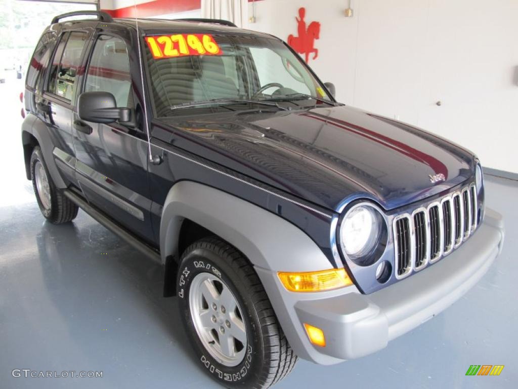 2005 Liberty Sport 4x4 - Patriot Blue Pearl / Medium Slate Gray photo #1