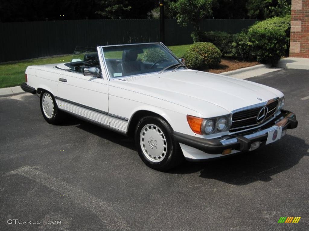 Arctic White 1986 Mercedes-Benz SL Class 560 SL Roadster Exterior Photo #31269548