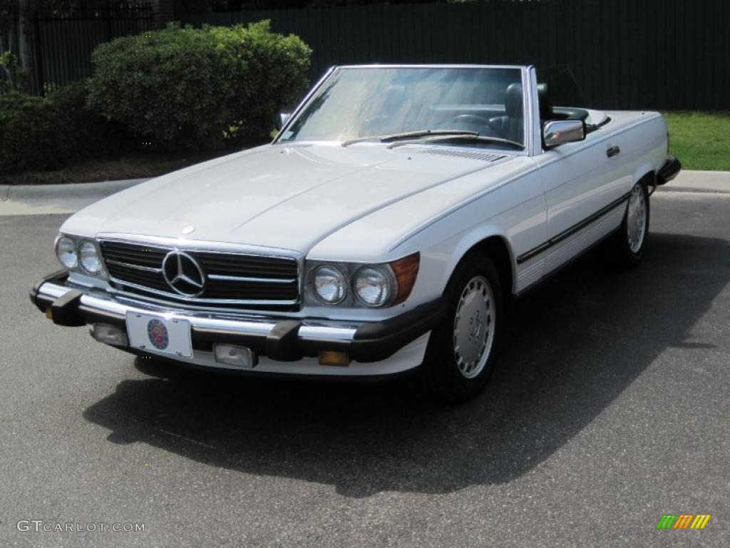 Arctic White 1986 Mercedes-Benz SL Class 560 SL Roadster Exterior Photo #31269880