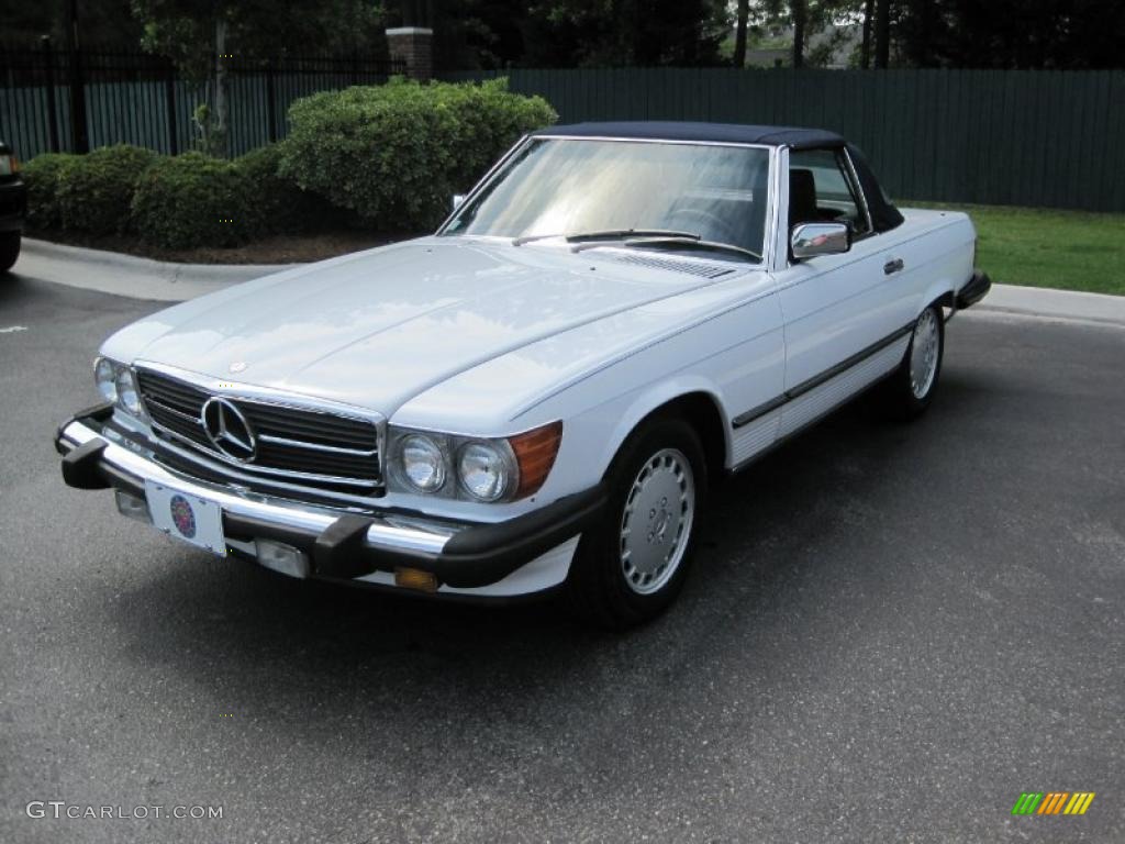 Arctic White 1986 Mercedes-Benz SL Class 560 SL Roadster Exterior Photo #31270036