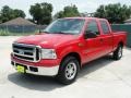 2005 Red Clearcoat Ford F250 Super Duty XLT Crew Cab  photo #7