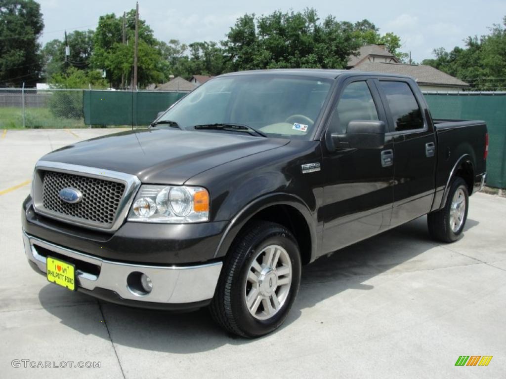 2006 F150 Lariat SuperCrew - Dark Stone Metallic / Tan photo #7