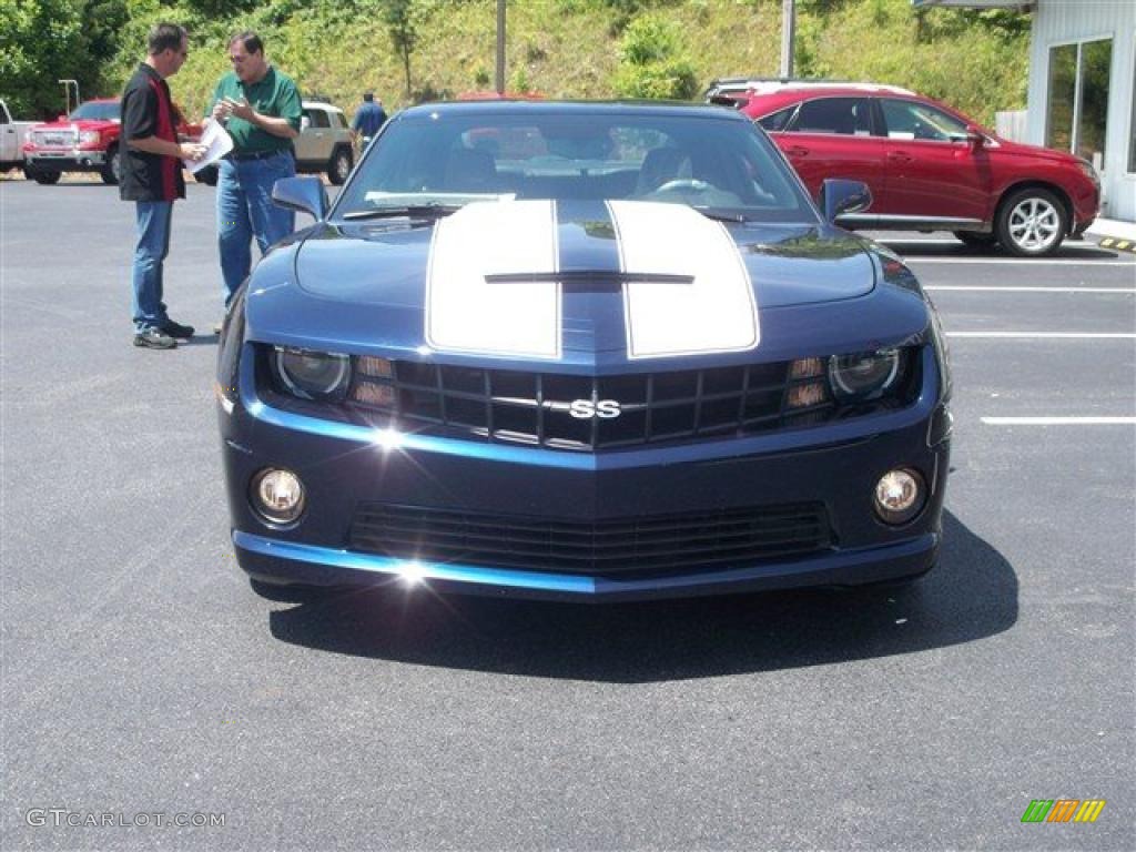 2010 Camaro SS SLP ZL550 Supercharged Coupe - Imperial Blue Metallic / Black photo #10