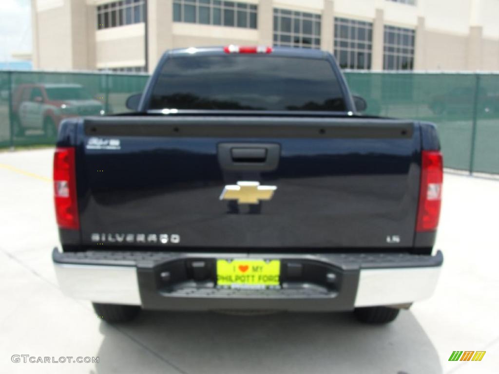 2008 Silverado 1500 LS Regular Cab - Dark Blue Metallic / Dark Titanium photo #4