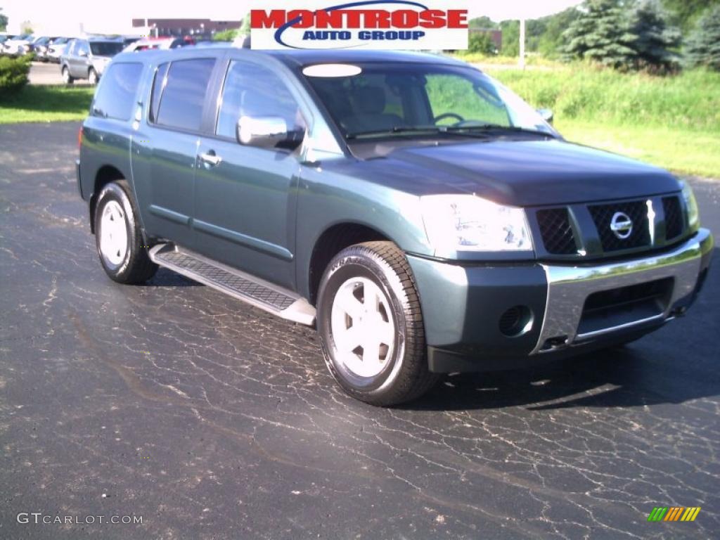 2004 Armada SE 4x4 - Deep Water Blue Metallic / Steel/Titanium photo #23