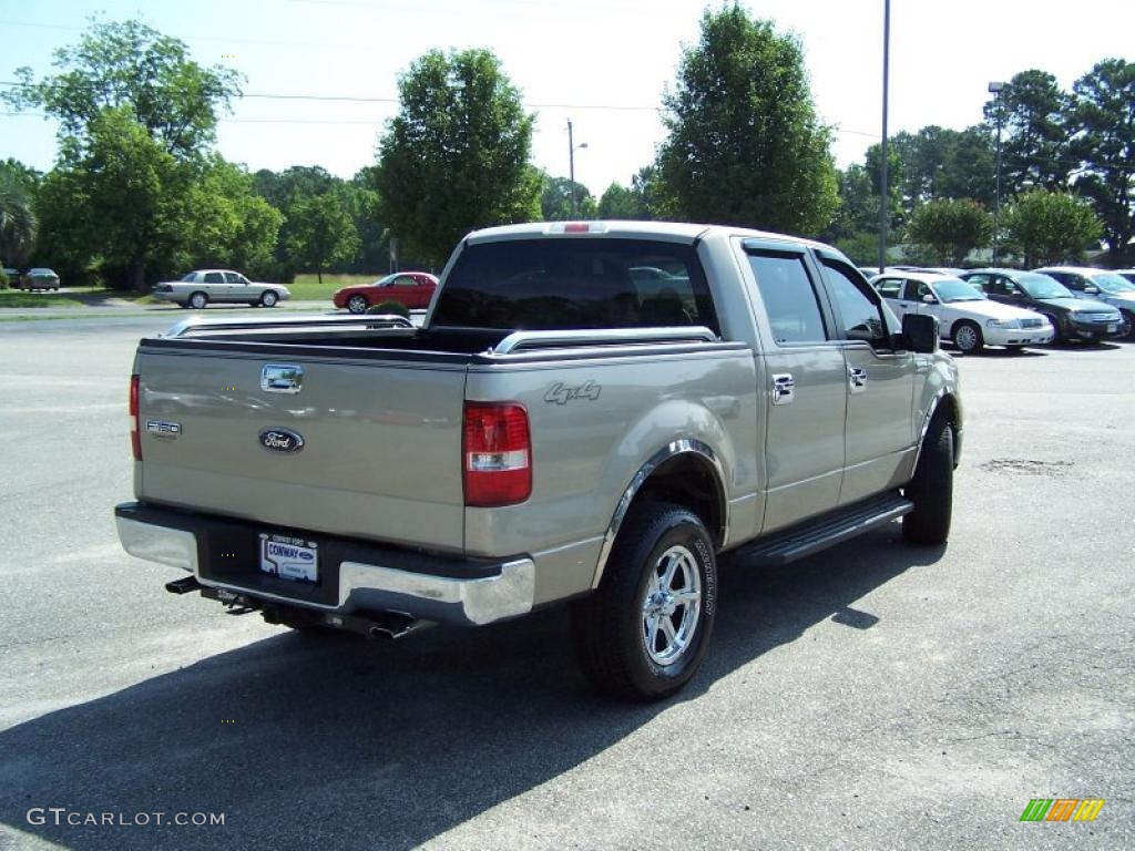 2008 F150 XLT SuperCrew 4x4 - Pueblo Gold Metallic / Tan photo #5