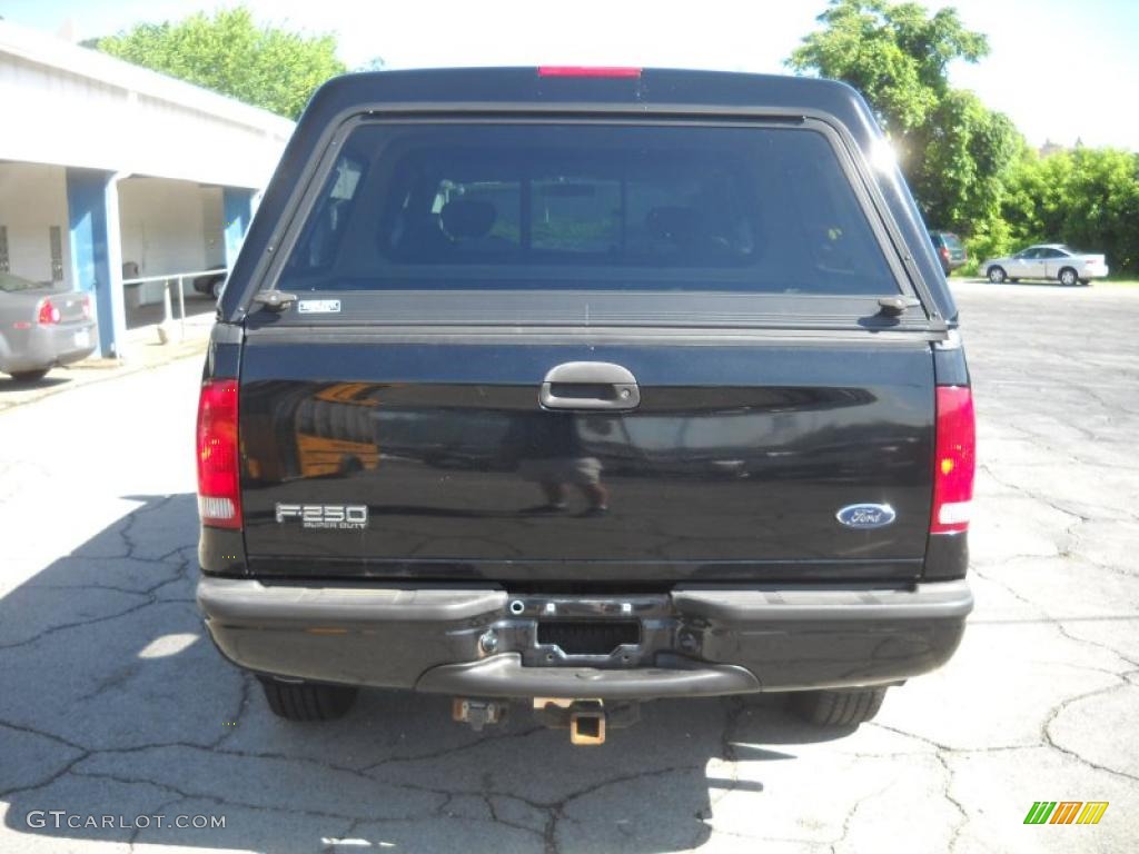 2002 F250 Super Duty XLT SuperCab 4x4 - Black / Medium Flint photo #3