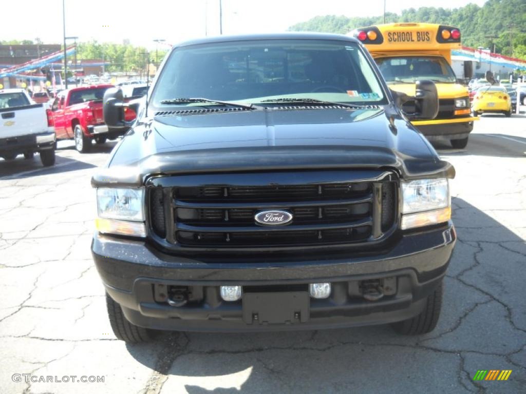 2002 F250 Super Duty XLT SuperCab 4x4 - Black / Medium Flint photo #18