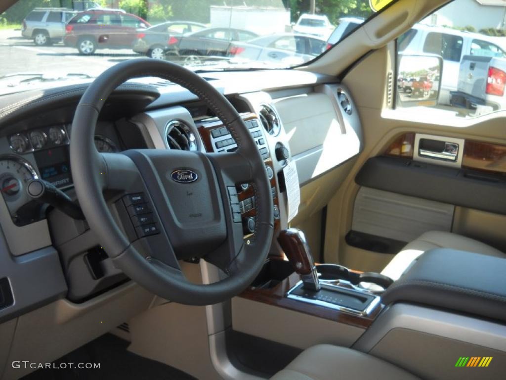 2010 F150 Lariat SuperCab 4x4 - Oxford White / Tan photo #7