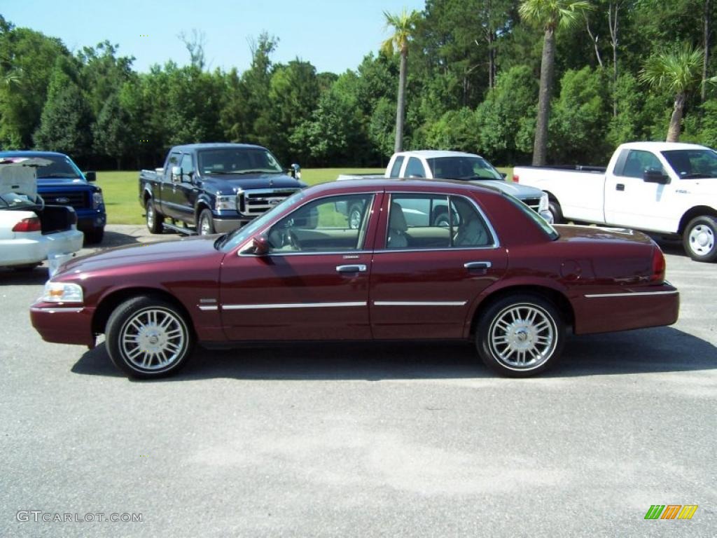 2009 Grand Marquis LS - Dark Toreador Red Metallic / Medium Light Stone photo #8