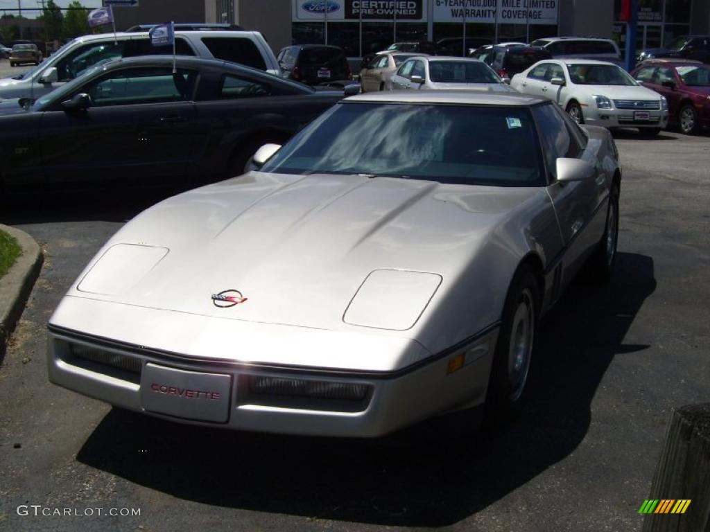 1986 Corvette Coupe - Silver Beige / Bronze photo #1
