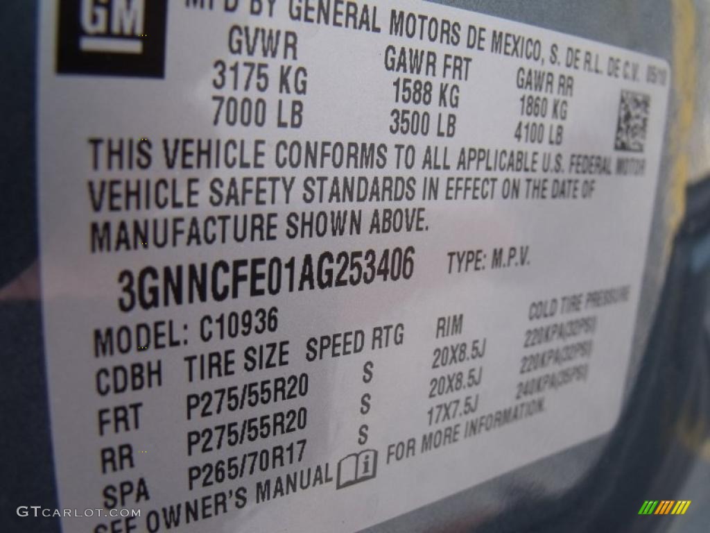 2010 Avalanche LT - Blue Granite Metallic / Ebony photo #21