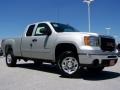 2010 Pure Silver Metallic GMC Sierra 2500HD SLE Extended Cab 4x4  photo #1