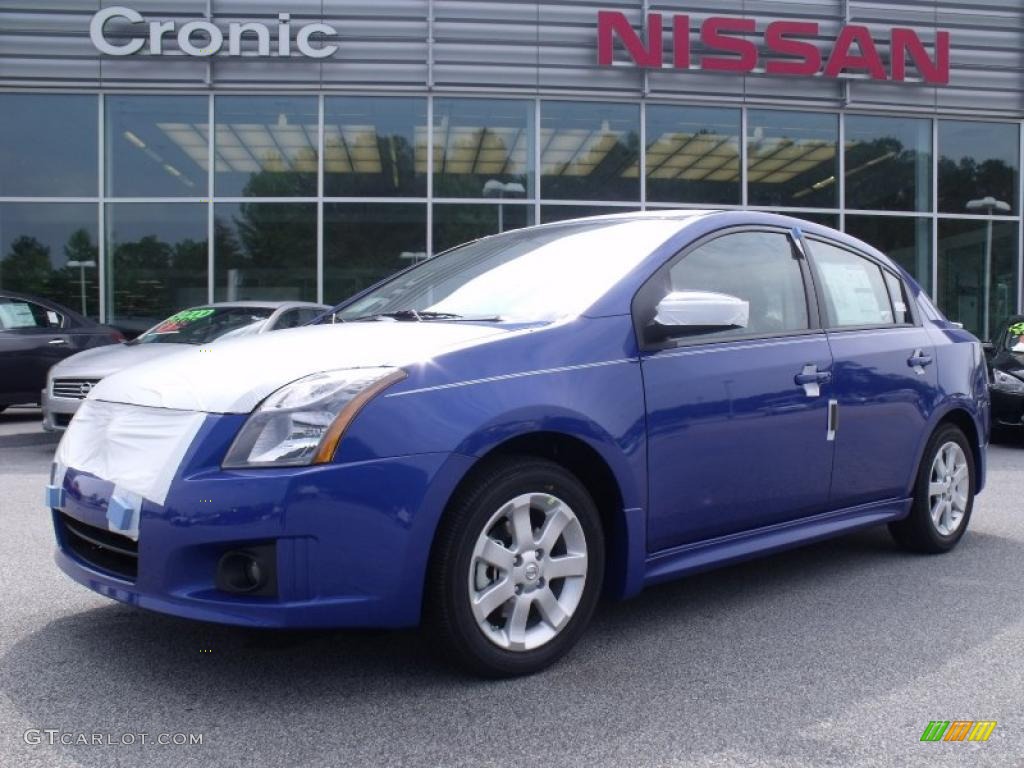 2010 Sentra 2.0 SR - Blue Metallic / Charcoal photo #1