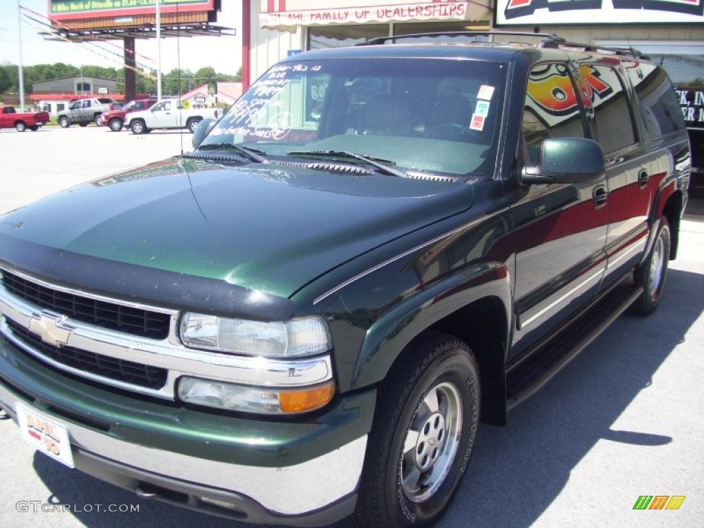 2001 Suburban 1500 LT 4x4 - Forest Green Metallic / Light Gray/Neutral photo #2