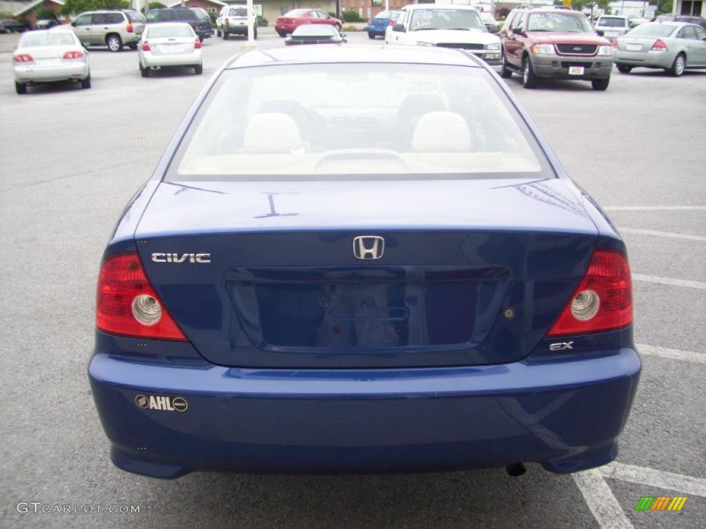 2004 Civic EX Coupe - Eternal Blue Pearl / Ivory Beige photo #10