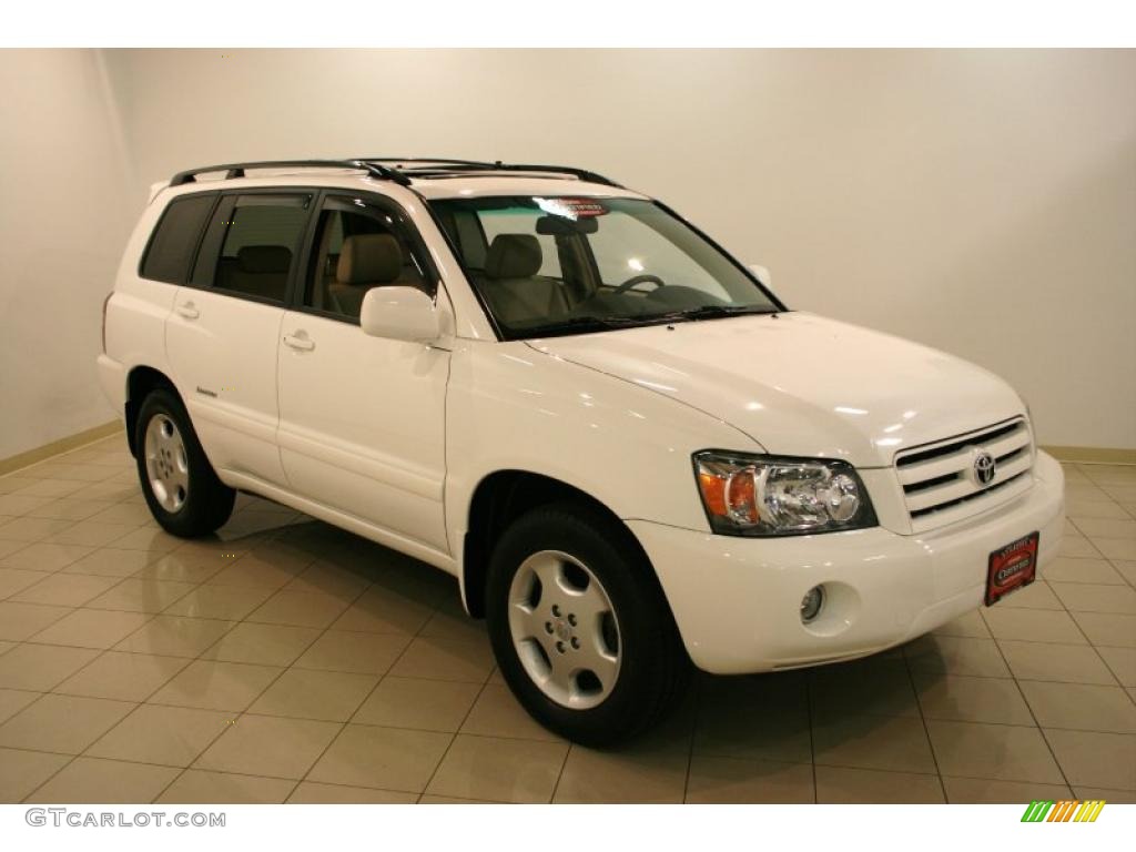 2007 Highlander Limited 4WD - Super White / Ivory Beige photo #1