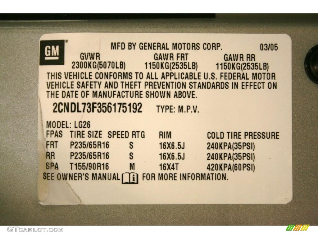 2005 Equinox LT AWD - Galaxy Silver Metallic / Light Gray photo #22