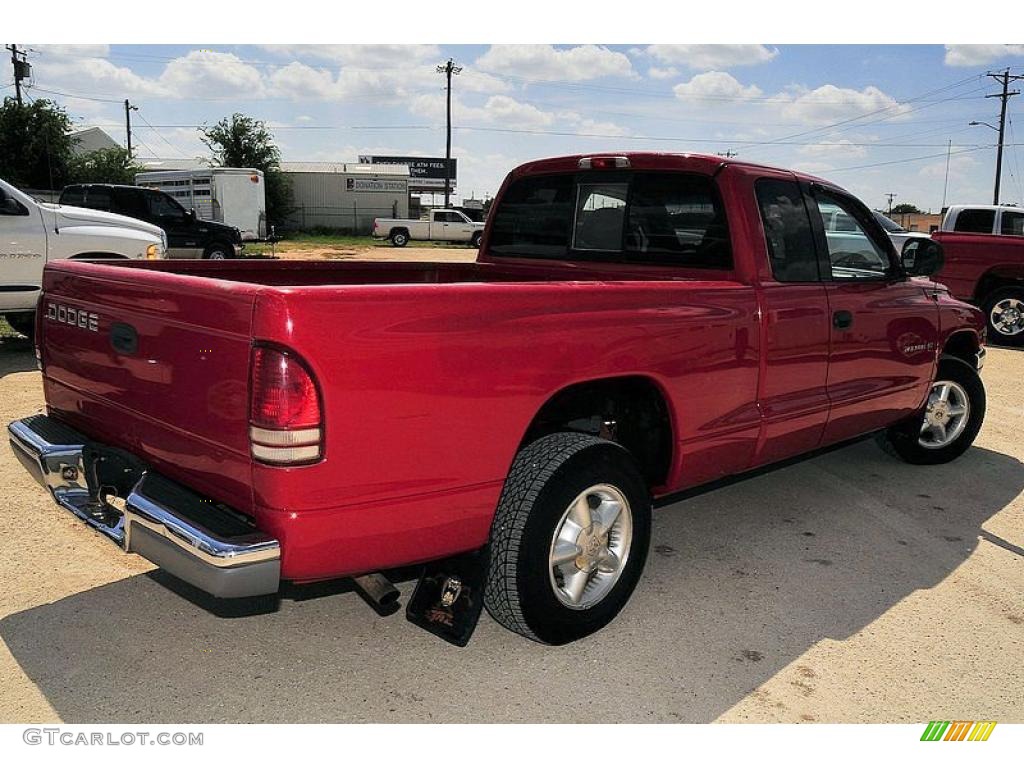 1997 Dakota SLT Extended Cab - Flame Red / Mist Gray photo #6