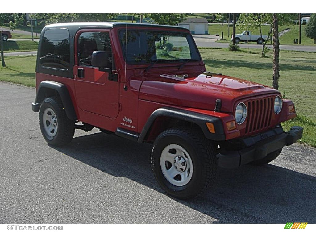 2005 Wrangler Sport 4x4 Right Hand Drive - Flame Red / Dark Slate Gray photo #2