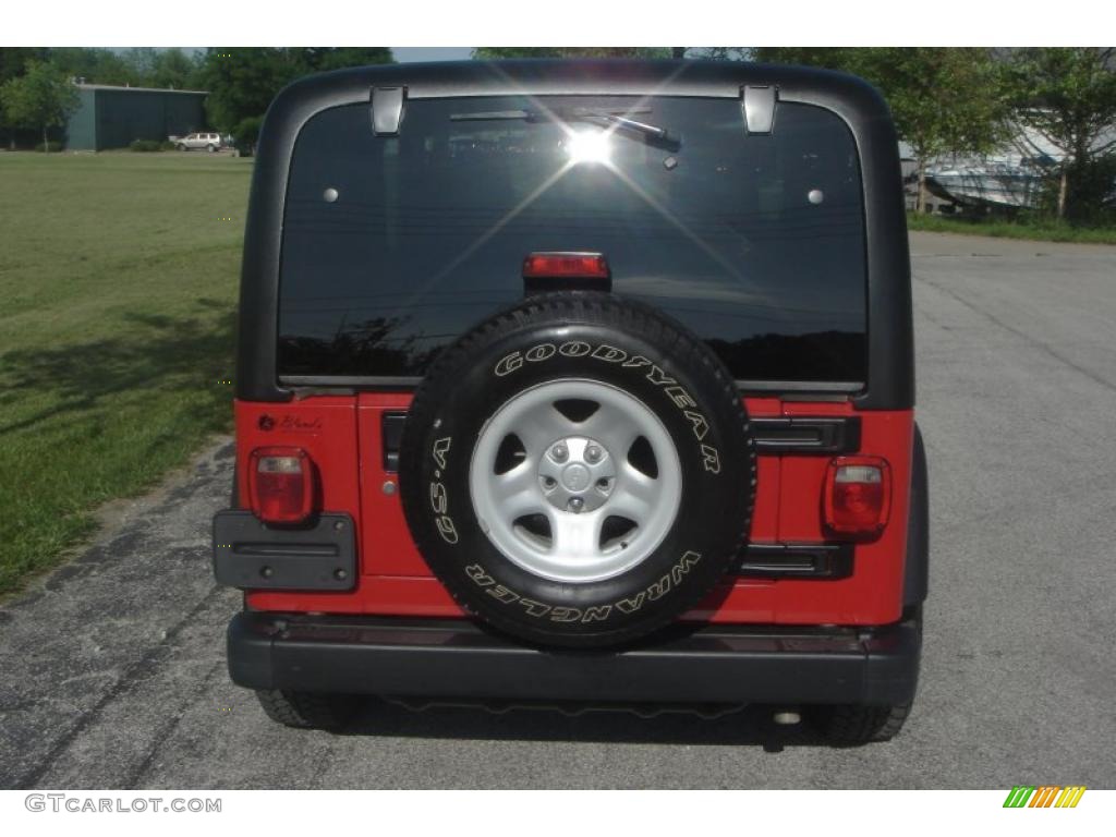 2005 Wrangler Sport 4x4 Right Hand Drive - Flame Red / Dark Slate Gray photo #4