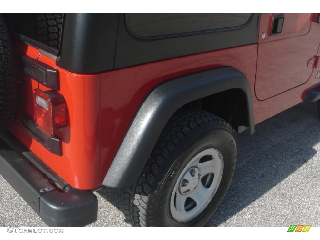 2005 Wrangler Sport 4x4 Right Hand Drive - Flame Red / Dark Slate Gray photo #5