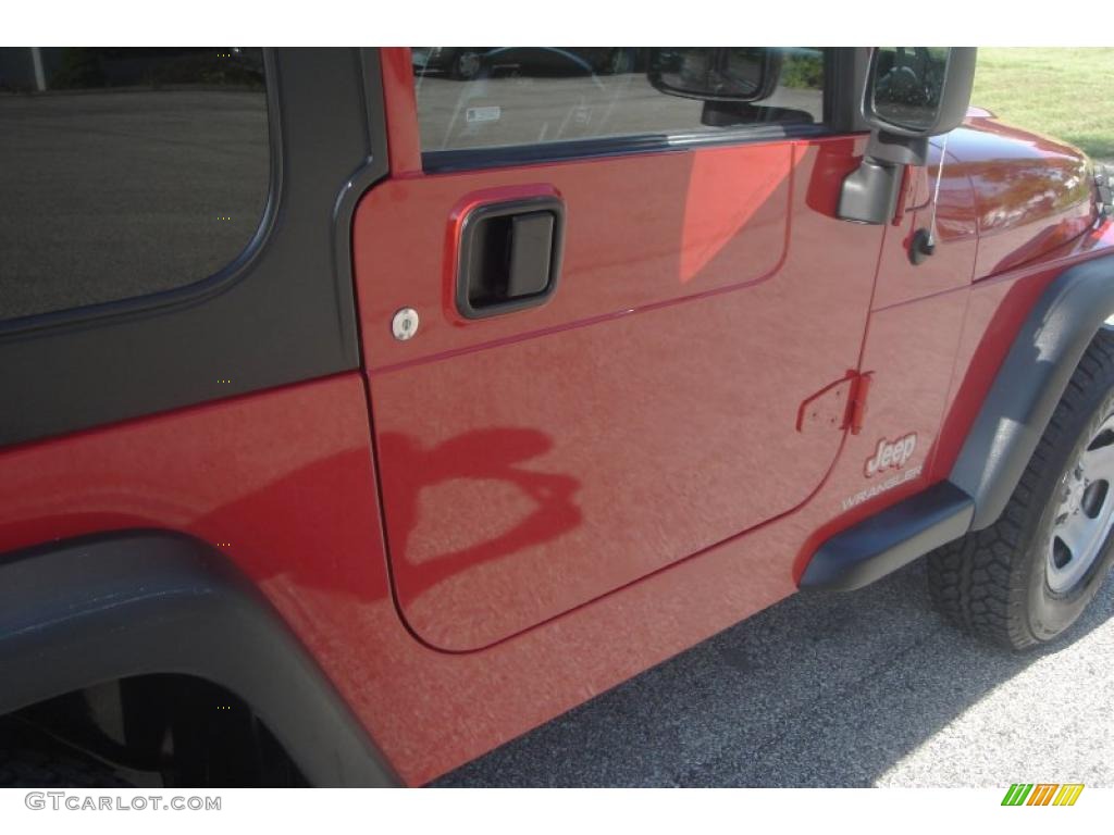 2005 Wrangler Sport 4x4 Right Hand Drive - Flame Red / Dark Slate Gray photo #6