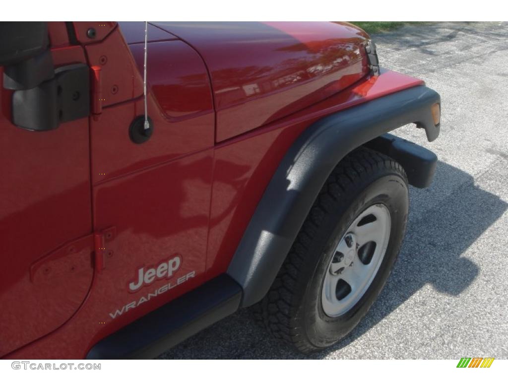 2005 Wrangler Sport 4x4 Right Hand Drive - Flame Red / Dark Slate Gray photo #7