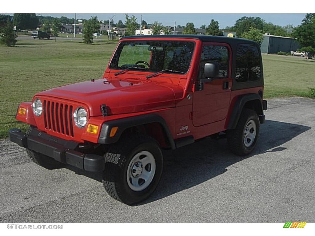 2005 Wrangler Sport 4x4 Right Hand Drive - Flame Red / Dark Slate Gray photo #11