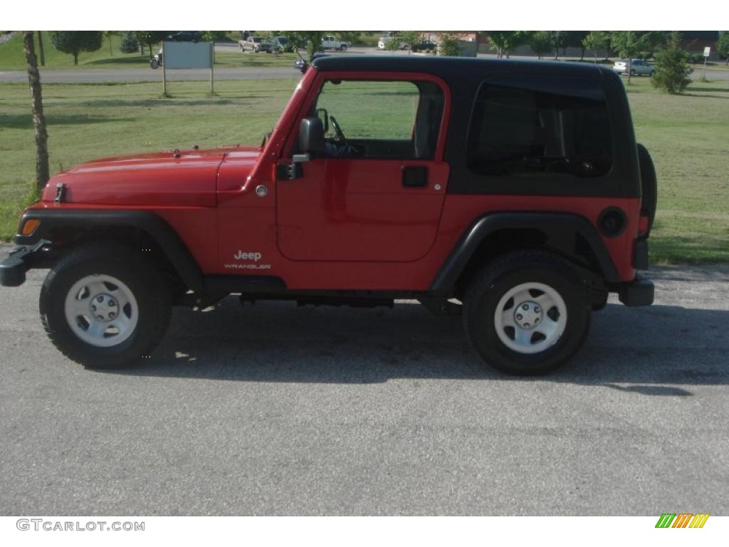 2005 Wrangler Sport 4x4 Right Hand Drive - Flame Red / Dark Slate Gray photo #12