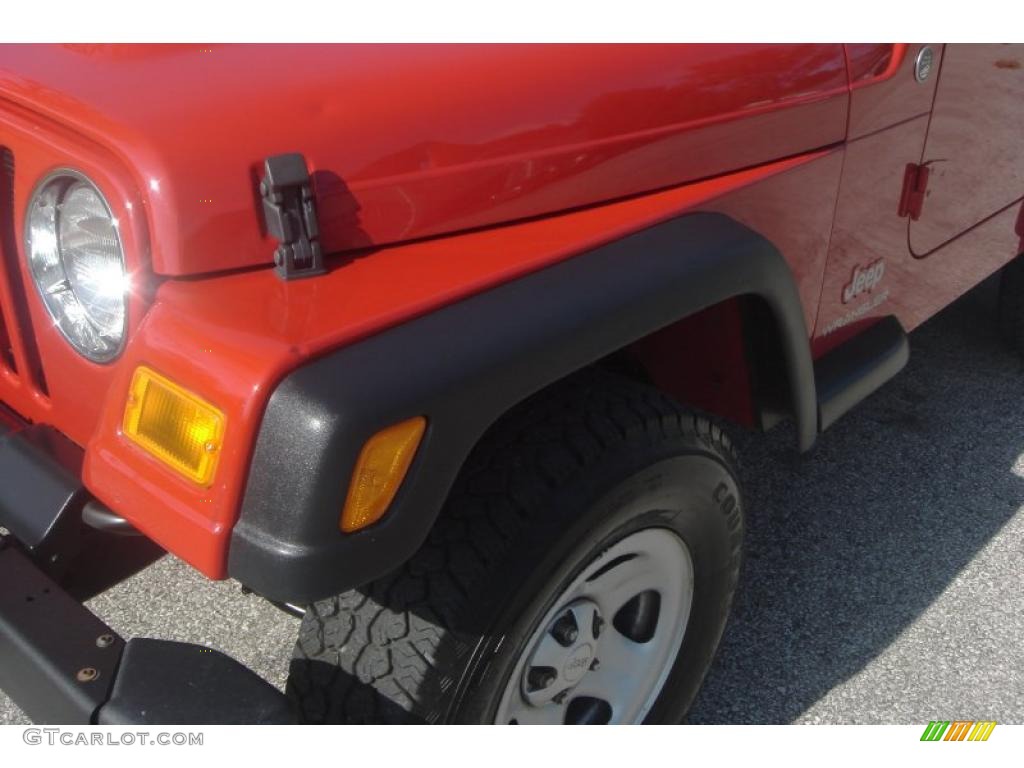 2005 Wrangler Sport 4x4 Right Hand Drive - Flame Red / Dark Slate Gray photo #15