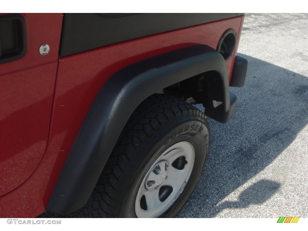 2005 Wrangler Sport 4x4 Right Hand Drive - Flame Red / Dark Slate Gray photo #17