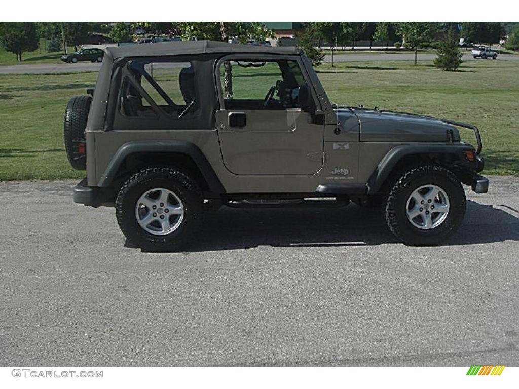 2004 Wrangler X 4x4 - Light Khaki Metallic / Dark Slate Gray photo #2