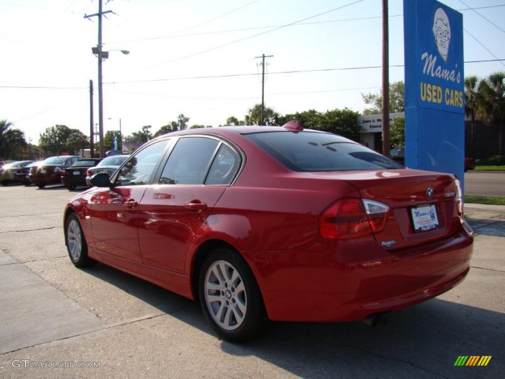2007 3 Series 328i Sedan - Crimson Red / Beige photo #6