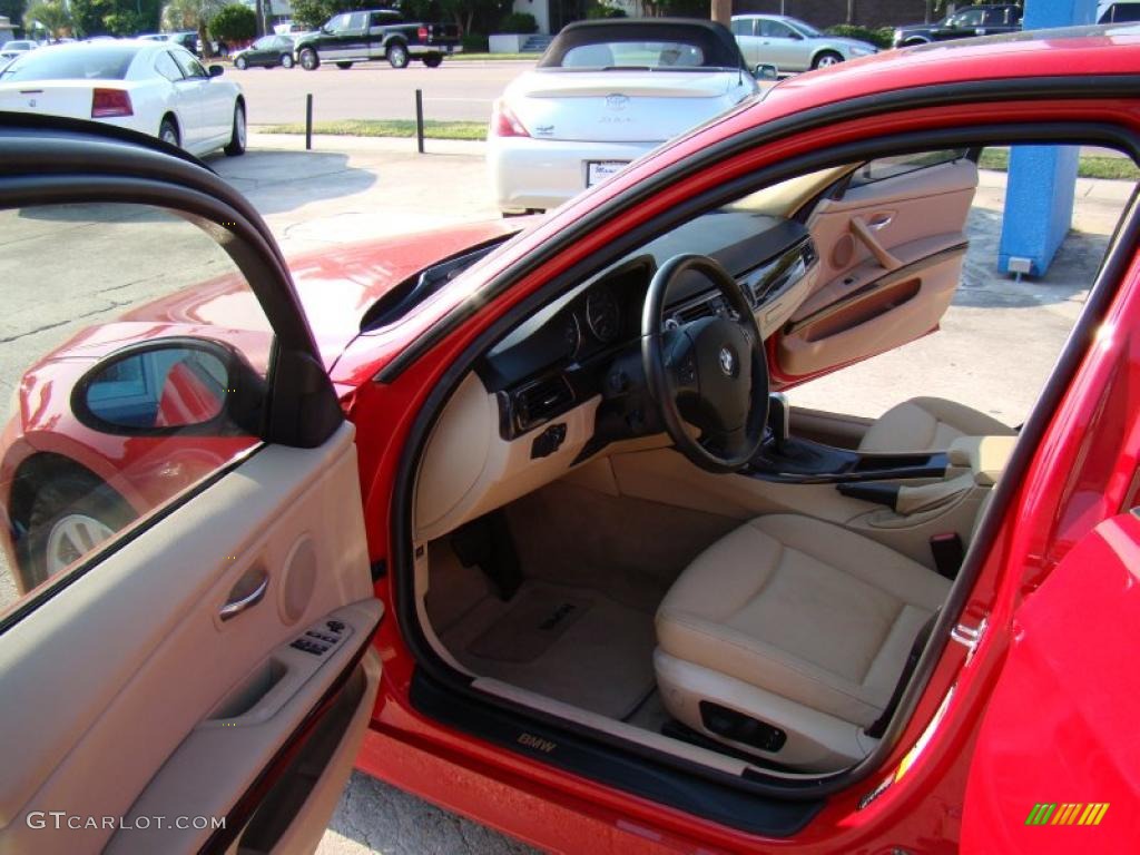 2007 3 Series 328i Sedan - Crimson Red / Beige photo #9