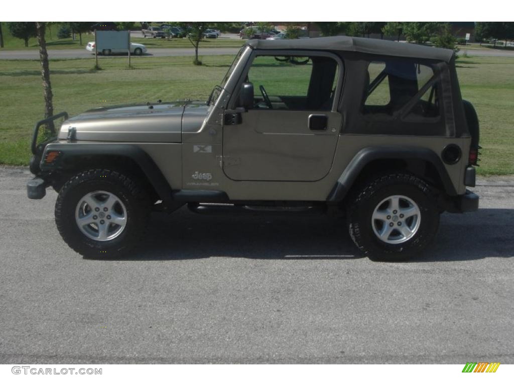 2004 Wrangler X 4x4 - Light Khaki Metallic / Dark Slate Gray photo #13