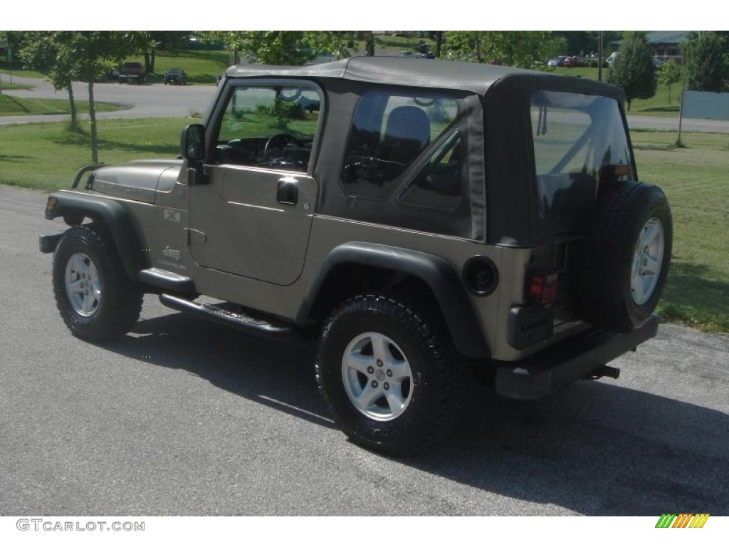 2004 Wrangler X 4x4 - Light Khaki Metallic / Dark Slate Gray photo #14