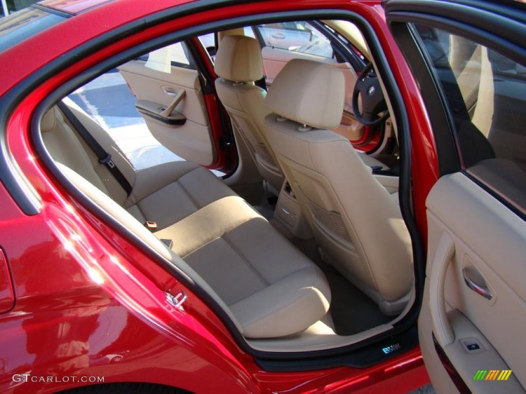 2007 3 Series 328i Sedan - Crimson Red / Beige photo #15