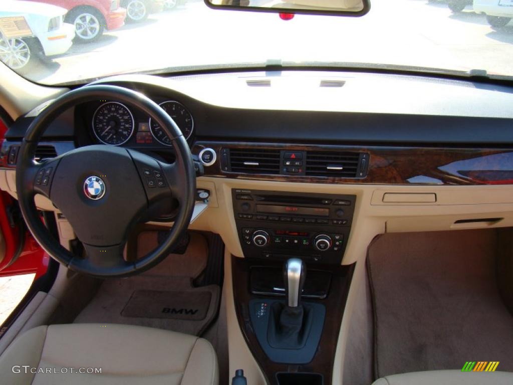 2007 3 Series 328i Sedan - Crimson Red / Beige photo #16
