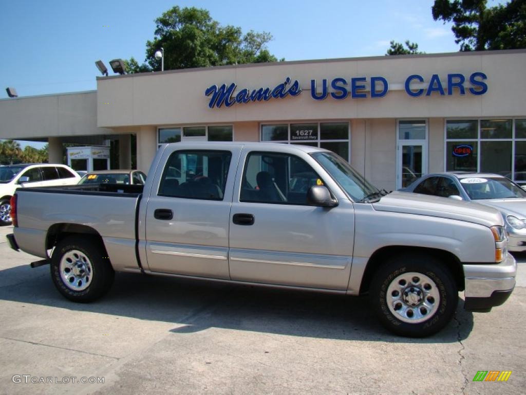 2007 Silverado 1500 Classic LS Crew Cab - Silver Birch Metallic / Dark Charcoal photo #1