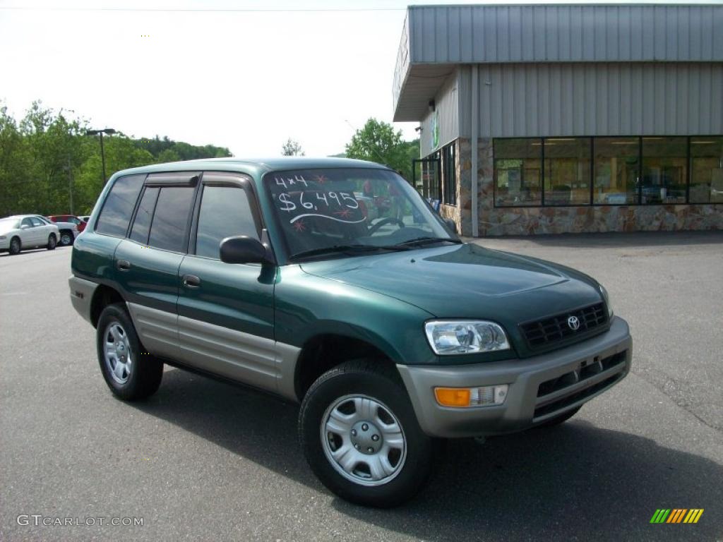 2000 RAV4 4WD - Deep Jewel Green / Gray photo #4