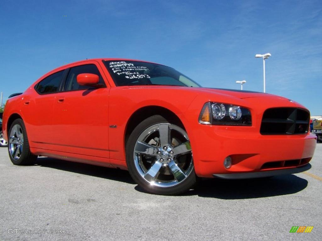 2008 Charger R/T Daytona - HEMI Orange Pearl / Dark Slate Gray photo #1